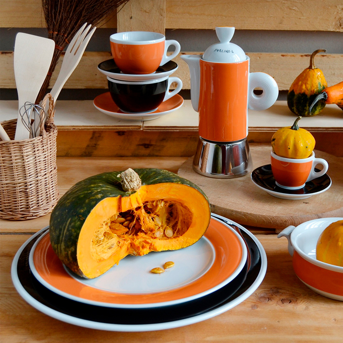 38842 Чашка espresso 75 мл з блюдцем 12 см Black серія 'Verona Millecolori Decal Print'