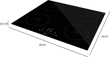 Індукційна плита з 4 конфорками, 7200 Вт Bolero Squad I 4200 Cecotec