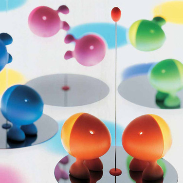 Солонка и перечница 11х14,5х11 см оранжевые Lilliput Alessi