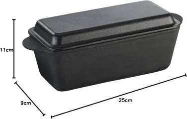 Форма для випікання хліба 25 x 12 x 9 см чавун Rosenstein & Söhne