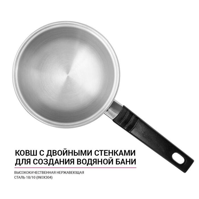 Ковшик з подвійними стінками 16 x 9 см Fissman