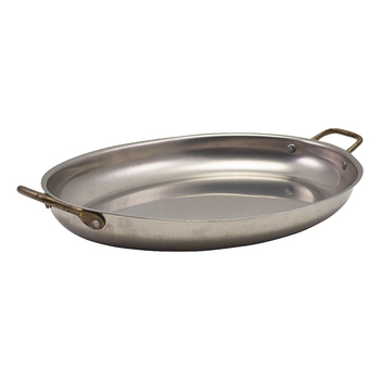 Сковорода для подачи 37.5*26 см, овальная, металлическая, Vintage Steel, GenWare