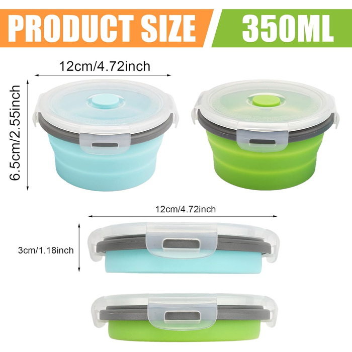 Складные миски 2 шт 305 мл Jinsion