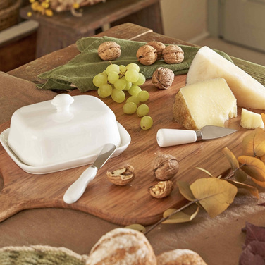 Маслянка La Porcellana Bianca TERRINE, порцеляна, діам. 18 х 14 см