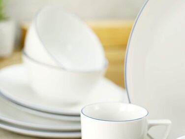 Набір посуду на 4 персони, 16 предметів, Enjoy Blue Line Creatable