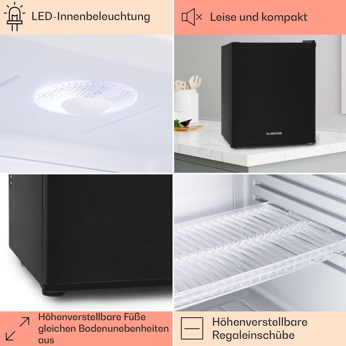 Міні-холодильник 30 л чорний Klarstein