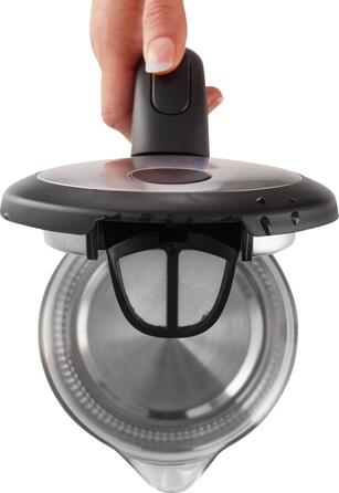 Gorenje Электрочайник 1.7л, 2,200 Вт, strix контроль, стекло, черный