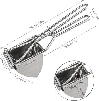 Прес для картоплі 30 см, нержавіюча сталь KENNOE