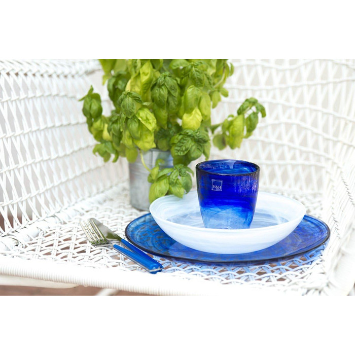 6 piatti fondi alabastro in vetro bianco cm21, 6 piatti fondi alabastro in vetro bianco cm21