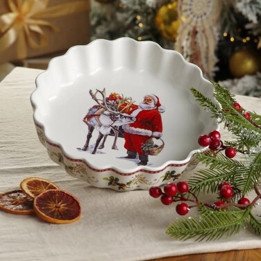 Форма для запікання Fissman CHRISTMAS 24,6 см фарфор (13792)