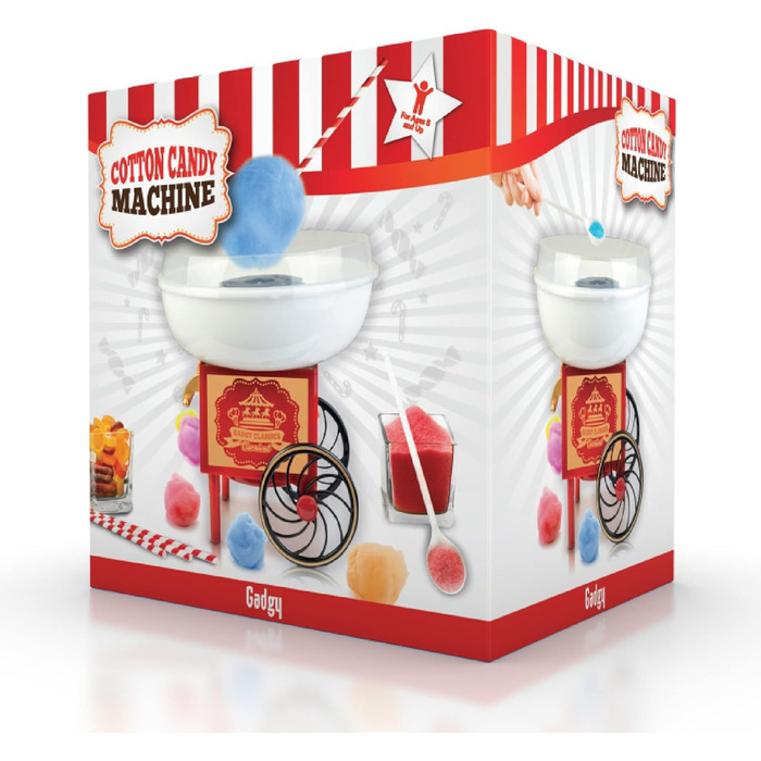Машина для цукрової вати Gadgy для дому - Машина для цукрової вати для цукру або цукерок - Машина для цукрової вати - Цукрова вата для дитячих свят, днів народження та вечірок - (Жовта)