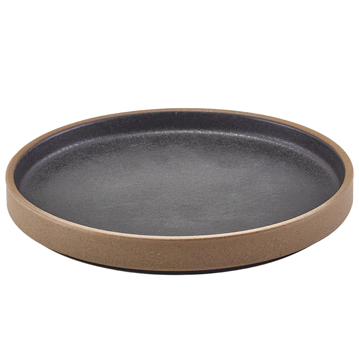 Тарелка презентационная 18*2.3 см с низким вертикальным бортом, Kava Black Stoneware Raw Wall, GenWare