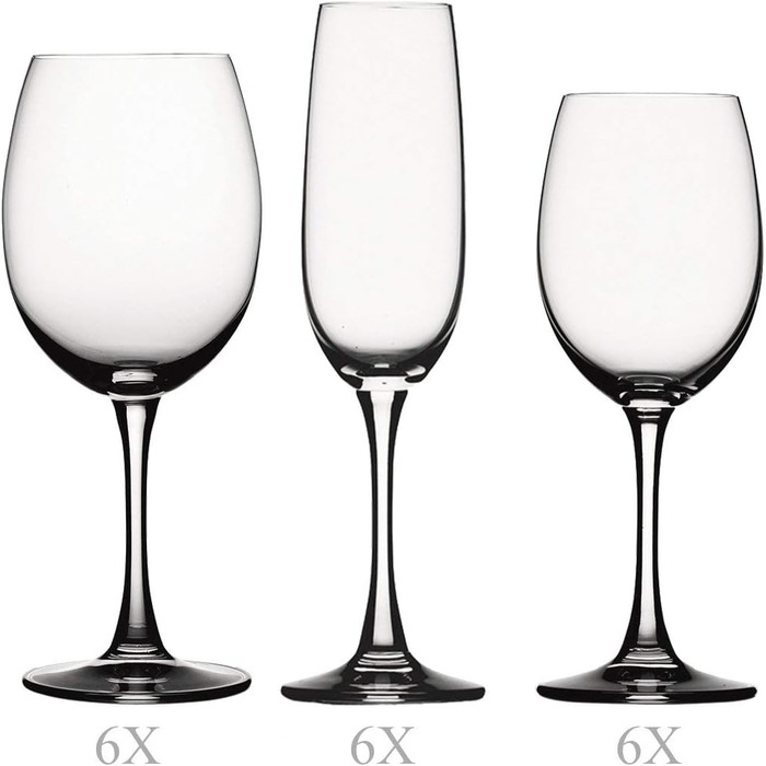 Графин Spiegelau & Nachtmann, скло, прозорий (набір склянок, 18 шт.)