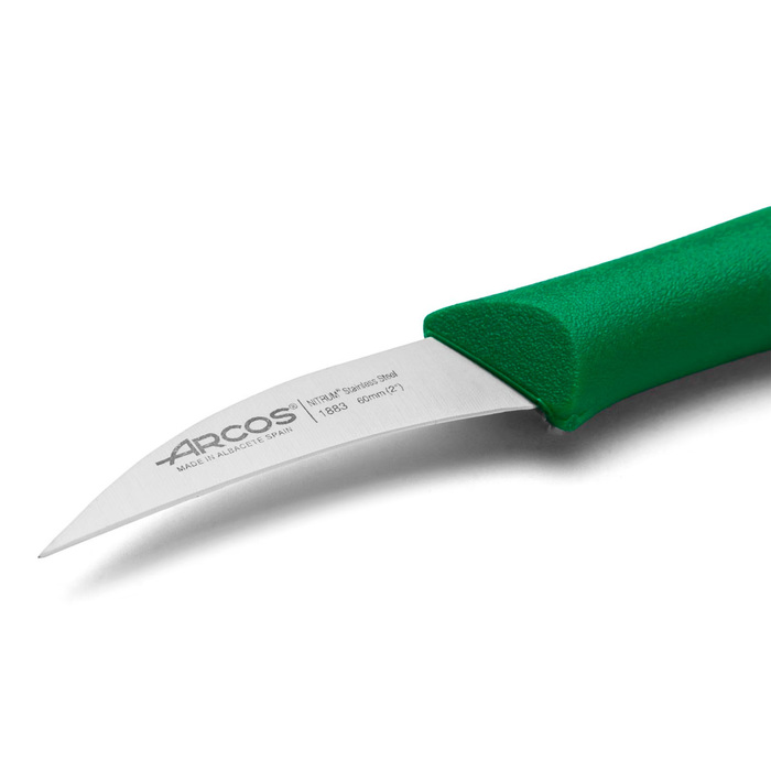 188321 Ніж для чищення вигнутий 60 мм зелений серія 'Nova'