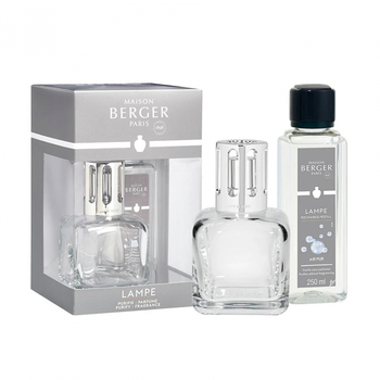 Аромалампа Maison Berger Paris ICE CUBE CLEAR, 250 мл + Наповнювач з ароматом AIR PUR, 250 мл