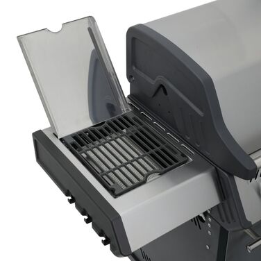 Газовый гриль SANTOS S-318, с боковой и задней горелкой, нержавеющая сталь 900280 Код: 010953