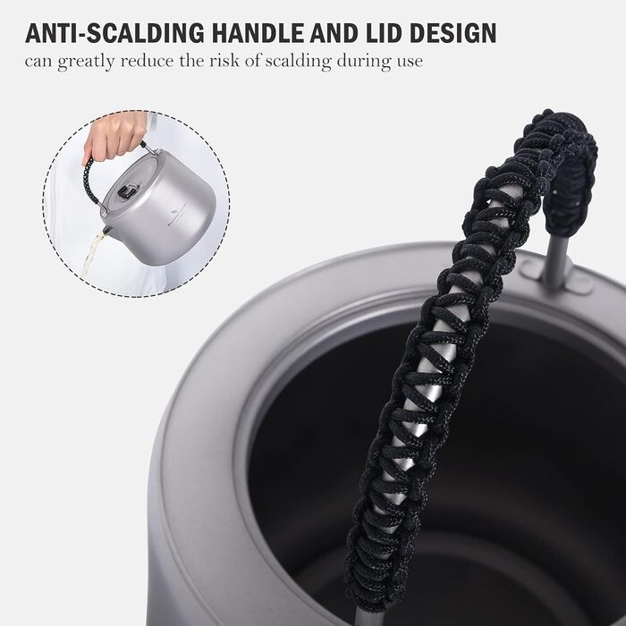 Титановый чайник с фильтром 1.4л. iBasingo