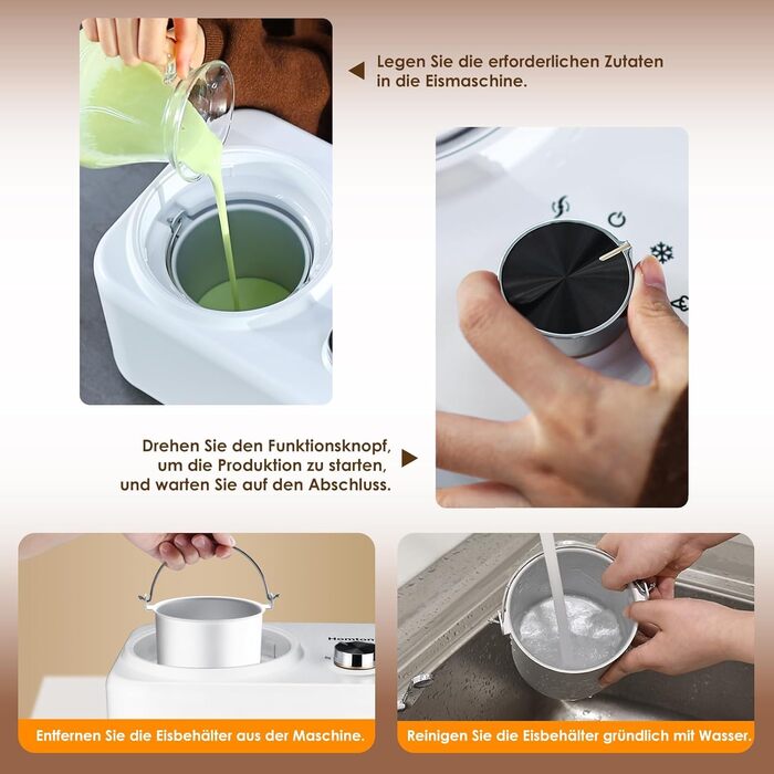 Автоматична машина для виготовлення морозива об'ємом 0,8 л з компресором Homtone