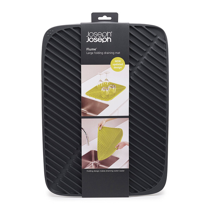 Підставка для посуду 43,5 х 1 х 31,5 см сіра Flume Folding Draining Mat Joseph Joseph