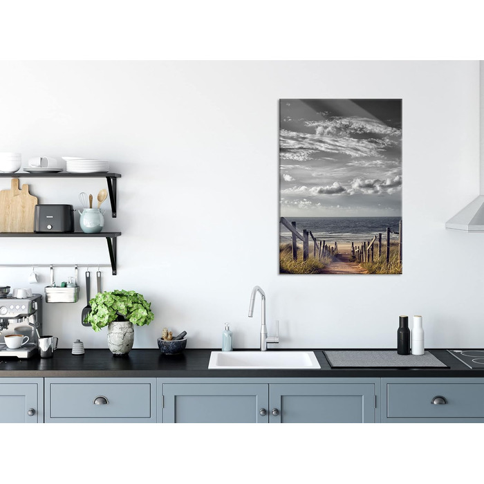 Скляна картина біля моря 60 x 80 см Pixxprint