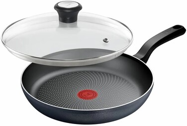 Сковорода з кришкою Tefal So' Light, 28см, алюміній, бакеліт, скло, чорний