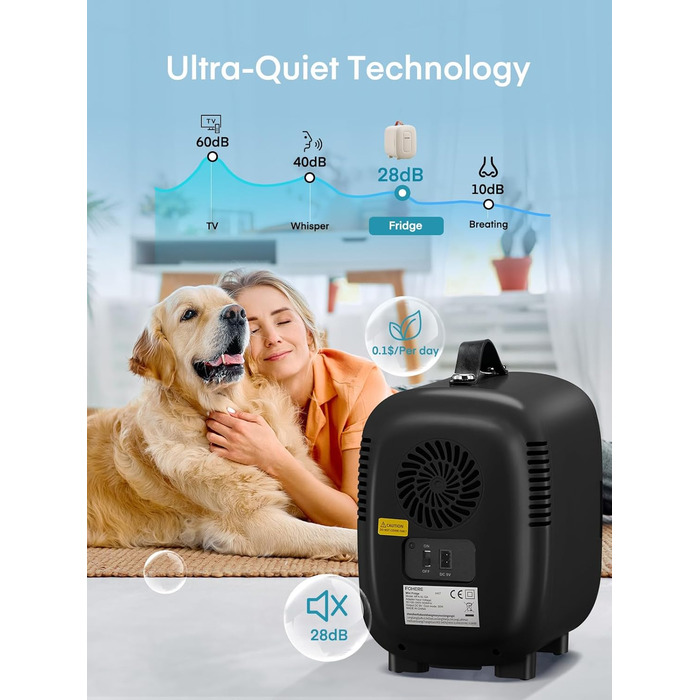 ‎Міні-холодильник 5 л, чорний FOHERE