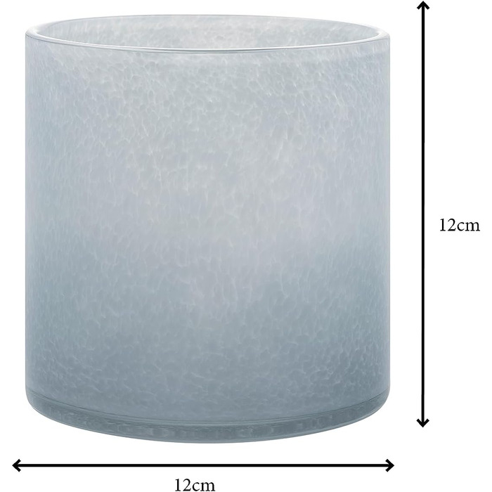Свічник скляний, розмір M, 12 x 12 см блакитний SAGA Blomus