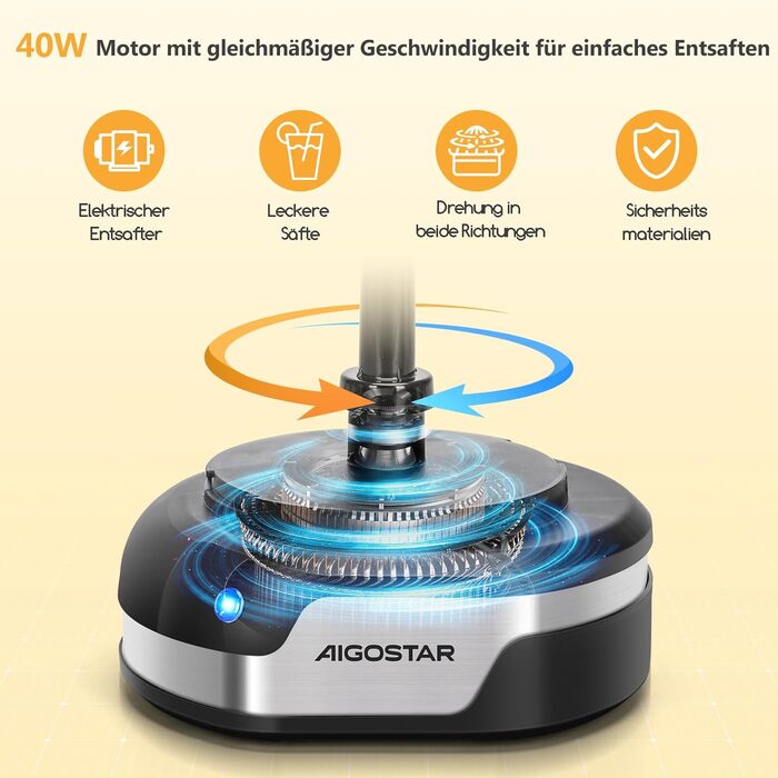 Електрична соковижималка для цитрусових 1,2 л. 40 Вт Aigostar