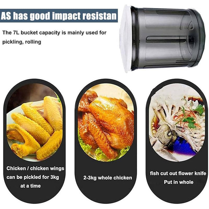 Вакуумний маринатор для м'яса та овочів білий Lakenbroade