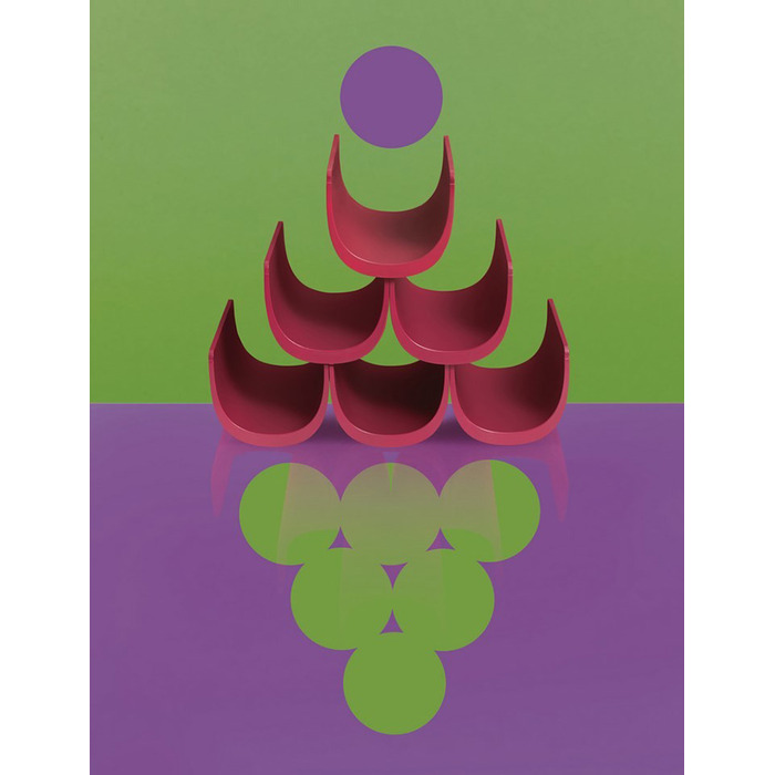 Подставка модульная для винных бутылок 34,5х30х15,5 см красная Noe Alessi