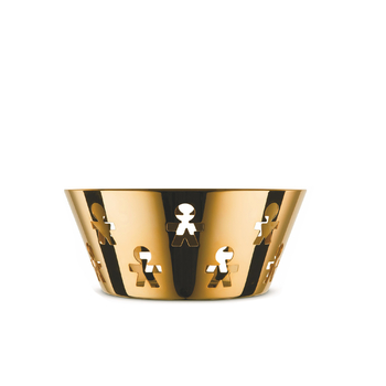 Миска 20,5х8,8 см, позолоченная Girotondo Alessi 