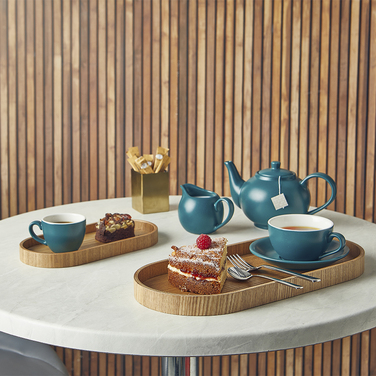 Піднос овальний 35*16.5 см, світлий шпон, GenWare