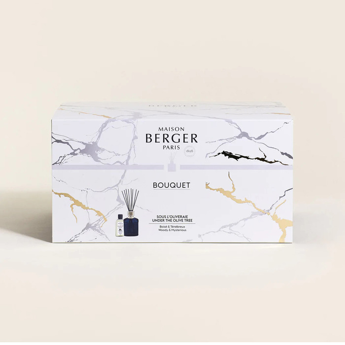 Дифузор Maison Berger Paris IMPERIAL BLUE + Наповнювач з ароматом UNDER THE OLIVE TREE, 200 мл