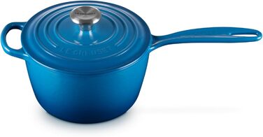 Чавунний сотейник Ø 18 см, 1,8 л з кришкою, синій Марсель Signature Le Creuset