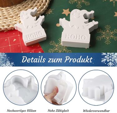 И силіконова форма ялинка форми для лиття ялинки силіконові гіпсові форми для лиття свічок форми для лиття різдвяні силіконові форми ялинка своїми руками (G), 3 шт.