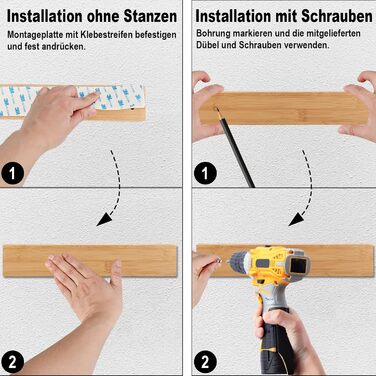 Магнітний тримач для ножів з бамбука 40 см Herboom