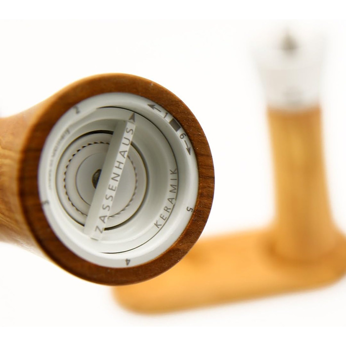 Набір Млин для солі та перцю Оливкова деревина Аугсбург 18 см з відповідною підставкою