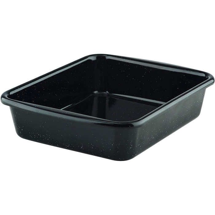 Форма для запікання емальована прямокутна 24,8 х 20 см, чорна Riess