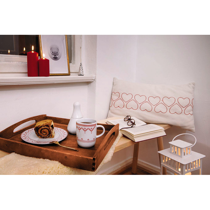 Блюдо 27 см, червоне Cross Stitch Kahla