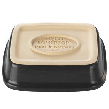 Деко для гриля середній, 22 х 15 х 4,8 см, бежевий / чорний, Römertopf BBQ Römertopf