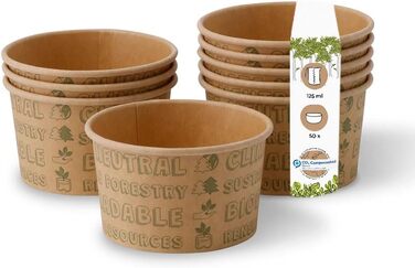 Набір паперові стаканчики для морозива 50 шт. 125 мл BIOZOYG