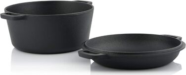 Казан чавунний 6,8 л з кришкою BBQ-Toro