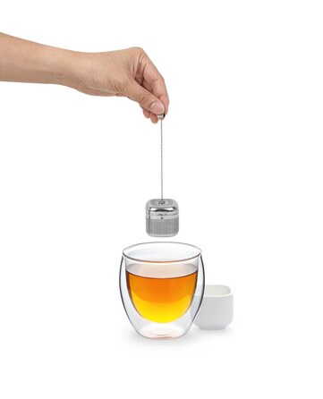 Ємність для заварювання з підставкою 5,5х4,5х5,5 см біла Cutea Umbra