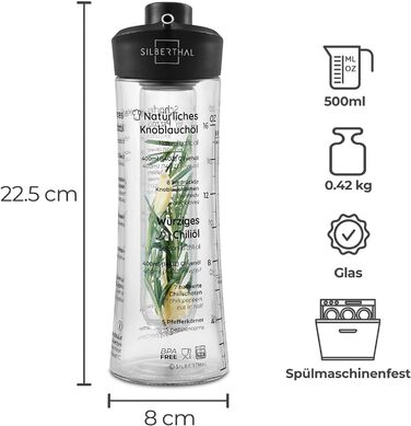 Дозатор для масла и уксуса 500 мл со стеклянным фильтром Silberthal
