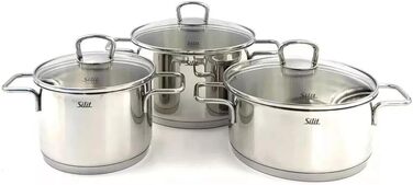 Набір каструль зі скляними кришками, 6 предмети Alicante Silit
