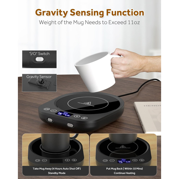 Подогреватель для чашек 35 Вт, черный MQFORU