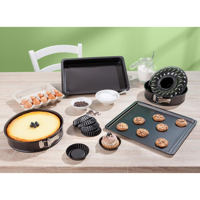 Роз'ємна форма Zenker 6504 Ø 28 см, форма для випічки з антипригарним покриттям, кругла форма для торта з плоским дном (колір чорний), кількість