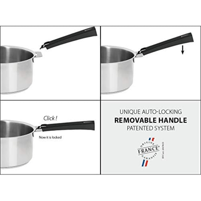 Сотейник 4,5л, сріблястий Strate Cristel