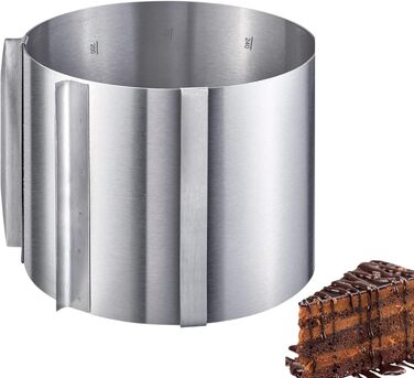 Кільце для торта Westmark, дуже високе, Ø 16 30 см змінне, нержавіюча сталь, срібло, 31312260 (одинарне, висота кільця для торта 15 см)