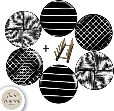 Набір із 6 тарілок 26 см Piatti Naturali